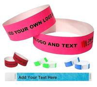 Wristbands Customised Personalised Made from Tyvek® 100 Per Pack (19mm)