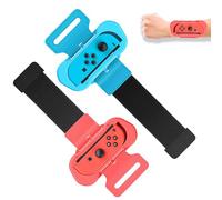 Wristbands for Just Dance 2026/2025/2024/2023/2022 &Zumba Burn It Up,[Blue & Red] Adjustable Elastic Wrist Straps for Nintendo Switch Controller/Switch OLED JoyCons Just Dance Accessories,2 Pack
