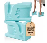 WRISTBuddy® Hand-Shaped Ergonomic Yoga Blocks for Optimal Wrist Support During Yoga, Pilates, Pushups, Planks, and Handstands - Patented Non Slip Blocks for Enhanced Stability and Comfort.