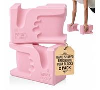 WRISTBuddy® Yoga Blocks 2 Pack, High Density Non-Slip, Hand-Shaped Design