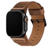 Wristitani Leather Strap Compatible With Apple Watch Straps 44mm 45mm 46mm 49mm for Men, Replacement Band for iWatch Ultra2 Ultra Series 10 9 8 7 SE2 SE 6 5 4 3 2 1,Dark Brown