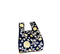 Wristlet Bag Mini Portable Knot Wrist Bag Women Top Handle Simple Floral Purse Handbags Shopping Phone Key Pouch(Color-2)
