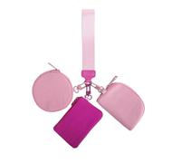 Wristlet Keychain with Wallet,Three Coin Purse Women Coin Pocket | Portable Wristlet Coin Purse Detachable Zip Around Coin Purse for Short Trip Sport and Outdoors