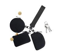 Wristlet Wallet for Women | Three Coin Purse Women Coin Pocket,Portable Wristlet Coin Purse Detachable Zip Around Coin Purse for Short Trip Sport and Outdoors