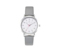 WRISTOLOGY 29 Styles Mini Numbers Watch Leather Band,Interchangeable Genuine Leather Strap,Easy to Read Petite Small Size Analog Nurse Watch with Second Hand for Women, Men, Nurses,Grey, Olivia Mini