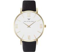 Wristology Easy Change Band Large Face Roman Numerals Boyfriend Womens Watch - Interchangeable Strap - Large Easy to Read Analog Dial Unisex, Gold / Black
