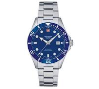 Swiss Alpine Military Men's Watch Analogue Automatic 7095.2 Stainless Steel, Steel/Blue/Blue - 2135SAM