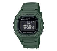 Wristwatch CASIO ILLUMINATOR W-218H-3BVEF Silicone Green Chrono Alarm Sub 50mt