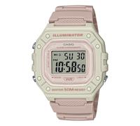 Wristwatch CASIO ILLUMINATOR W-218HC-4A2VDF Silicone Pink White Chrono Alarm