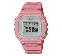Wristwatch CASIO ILLUMINATOR W-218HC-4AVDF Silicone Pink Chrono Alarm