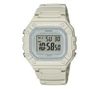 Wristwatch CASIO ILLUMINATOR W-218HC-8AVDF Silicone White Chrono Alarm