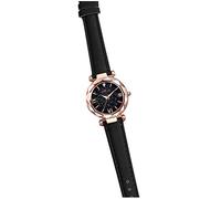 Wristwatch with Secondhand for Nurses Belt with Roman Point Little Women's Watch (Black, One Size)