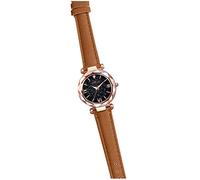 Wristwatch with Secondhand for Nurses Belt with Roman Point Little Women's Watch (Brown, One Size)