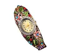 Wristwatch Women Watch Bangle Quartz Flower Bracelet Women's Watch Bracelet Watches (Multicolor, One Size)