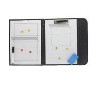 Writable and Erasable Coaching Board (Volleyball), Magnetic Volleyball Lineup Board, with Markers and Erasers, Three-Section Folding, Double-Sided Available