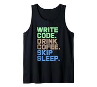 Write Code Drink Coffee Skip Sleep Programmer Tank Top