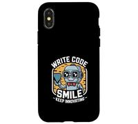 Write Code Smile Keep Innovating Robot for Programmers Case for iPhone X/XS