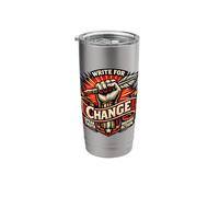 Write for Change Speak Truth Inspire Action Activism Stainless Steel Insulated Tumbler