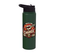 Write for Change Speak Truth Inspire Action Activism Stainless Steel Insulated Water Bottle