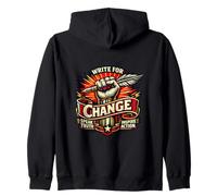 Write For Change Speak Truth Inspire Action Activism Zip Hoodie