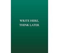 Write Here, Think Later: A Journal for Overthinkers, Anxious Minds, and People Figuring Life Out | No Toxic Positivity
