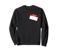 Write In Funny Hello My Name Is Introduction Fake Sticker Sweatshirt