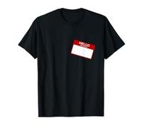 Write in Funny Hello My Name is Introduction Fake Sticker T-Shirt