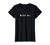 Write On Typography Author Writer Value Graphic T-Shirt, Women, Black, S