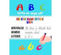 Write On - Wipe Off Cursive Handwriting Book: The Functional Skills For Kids, Sight word tracing, Letters, Words & Sentences