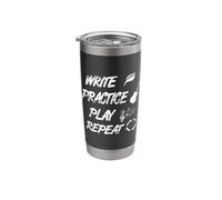 Write Practice Play Repeat Ukulele Lover Stainless Steel Insulated Tumbler