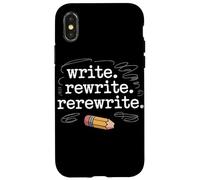 Write Rewrite Rerewrite Pencil Motivation Case for iPhone X/XS