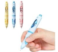 Write Right Learning,Pencil Kids Handwriting Gripper,Posture-Correcting Pen with Automatic Refill, Posture Correction Training Writing, 12 Replacement Refillers. (Pink)