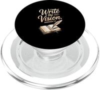 Write The Vision Quill Bible Verse Habakkuk PopSockets PopGrip for MagSafe