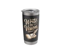 Write The Vision Quill Bible Verse Habakkuk Stainless Steel Insulated Tumbler