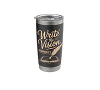 Write The Vision Quill Bible Verse Habakkuk Stainless Steel Insulated Tumbler