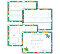 Write & Wipe Tracing Mats with Erase Pen - Personalized Name + Alphabet, Numbers & Shapes Sheets for Kids | Fun Reusable Handwriting Kit for Toddlers & Preschool Early Learning