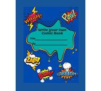 Write Your Own Comic Book for kids or adults! blank comic book Comic template. Create your own story. large size 8 x 11