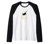 Write Your Own Story Cute Black Cat Writer and Author Raglan Baseball Tee