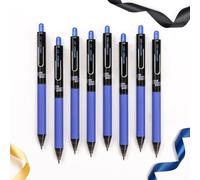 WRITECH Retractable Gel Ink Pens: Blue-Ink 0.7mm Medium Point Color Pen for Journaling Smooth Writing Quick-dry Fine Tip No Bleed & Smear & Smudge Set 8ct