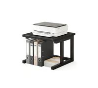 WRITECRY Desktop Printer Stand, 15.7″x 15.7″ 2-Tier Large Printer Shelf fit 3D Laser Printer/Scanner/Fax Machine, Industrial Storage Rack for Home Office Storage (Black, 15.7″W x 15.7″D x 10.7″H)