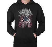 WriteFusion Jujutsu Kaisen - Stylish Japan Anime - Dynamic Shone for Fans of Intense Action, Style IV Hoodie, black, S