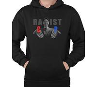 WriteFusion Racist/ C or P - Funny Meme Design with Irony and Black Humour, Perfect Fun Motif Hoodie, black, M