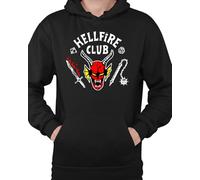 WriteFusion Stranger Things Hellfire Club - Iconic Series Motif with Mystery Vibes, Retro Atmosphere and Dark 80s Style I Hoodie, black, XL