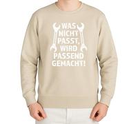WriteFusion What Does Not Fit Is Made To Fit Funny Craftsman Design With Wrenches Jumper, Natural stone, L