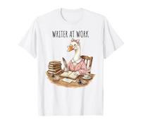 Writer at Work Goose Illustration Cozy Literary Art T-Shirt