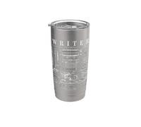 Writer Author Novelist Bookish Writing Tools Vintage Patent Stainless Steel Insulated Tumbler