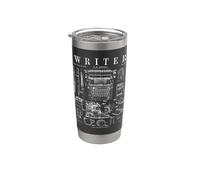 Writer Author Novelist Bookish Writing Tools Vintage Patent Stainless Steel Insulated Tumbler