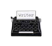 Writer Enamel Pins, Write Edit Repeat Brooch Pin, Gift For Typewriter Author Novelist, Book And Writing Brooches, Just One More Chapter Badge, Funny Poets Decorative Jewelry Accessories For Bag Jacket