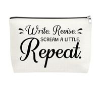 Writer Gifts for Women Funny Makeup Bag for Writer Author Editor Novelist Writing Lover Editor Writing Gift Cosmetic Bag Novelist Gift for Women Friend Sister Colleague Travel Zipper Pouch