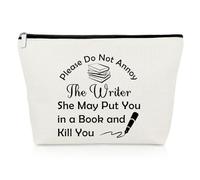 Writer Gifts Makeup Bag Author Gift Writing Gift Thank You Gift for Write Lovers Mum Friend Colleague Boss Cosmetic Bag Journalist Gift Birthday Christmas Retirement Gift for Novelist Travel Pouch